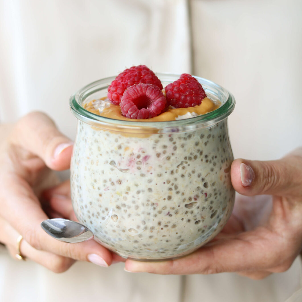 Hindbær Citron Overnight Oats