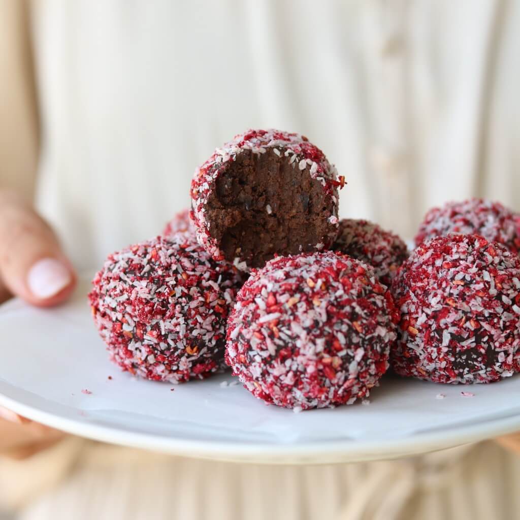 Romkugler med sorte bønner - uden raffineret sukker, glutenfri og vegansk