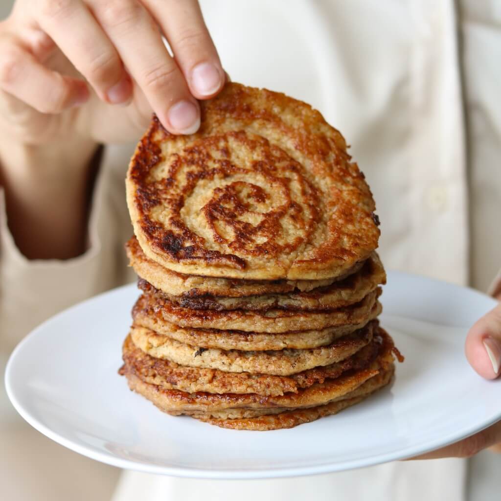 Kanelsnegle Æblepandekager - uden raffineret sukker, glutenfri og veganske