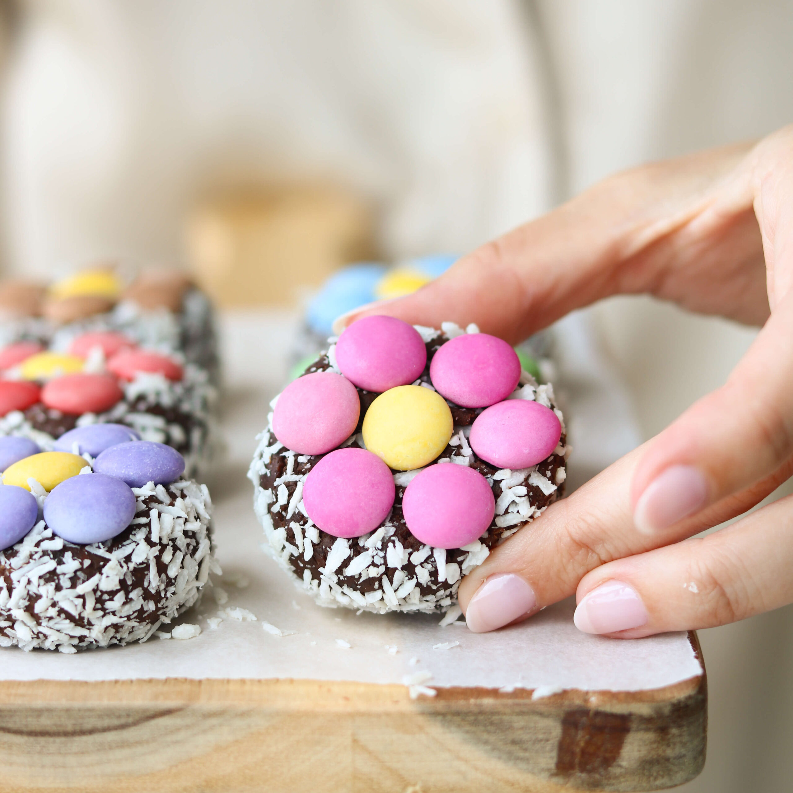 Romkugle Blomster med sorte bønner - uden raffineret sukker, glutenfri og vegansk
