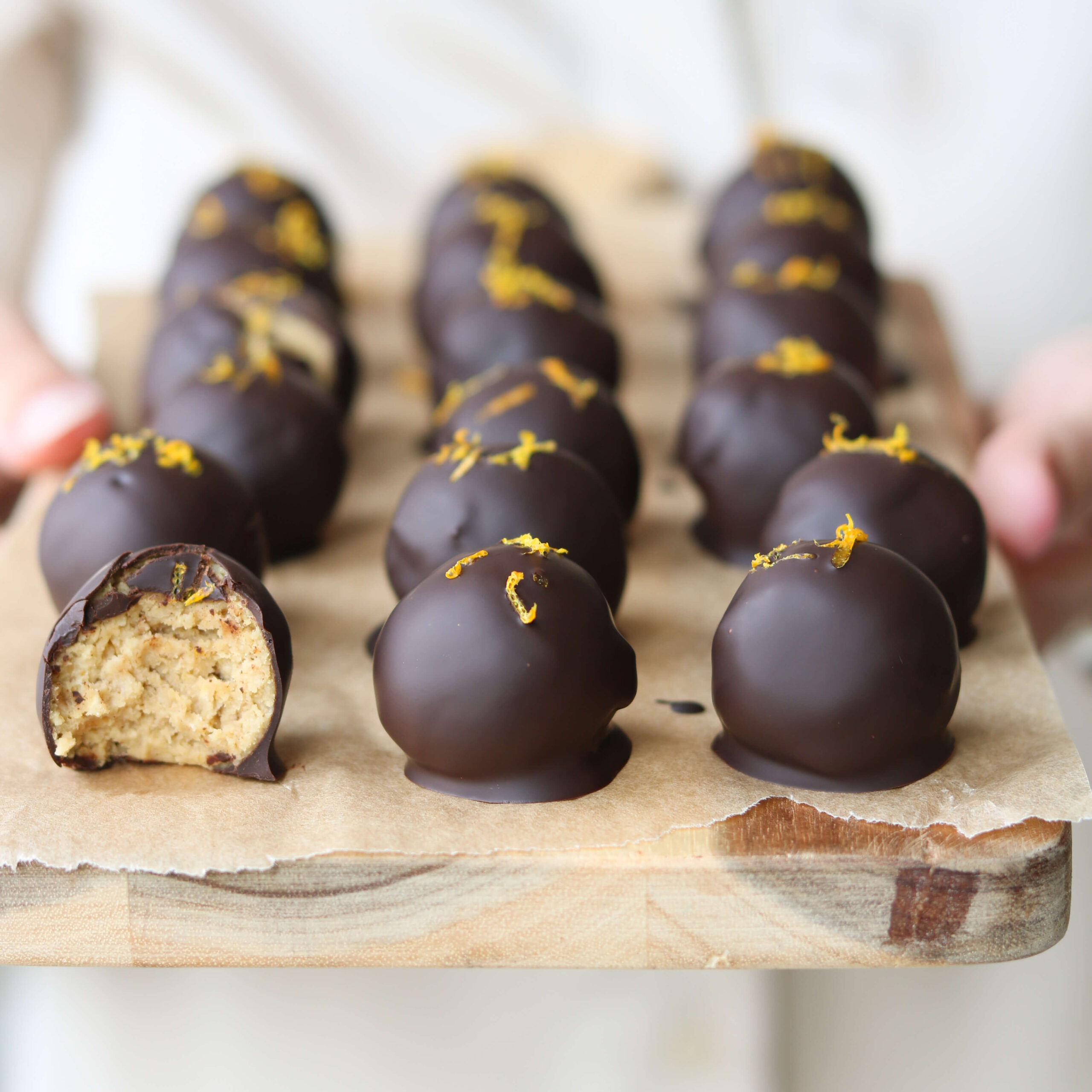 Kikærtekugler med appelsin - glutenfri og veganske